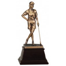 GSN11  Female Bronze Resin Golfer